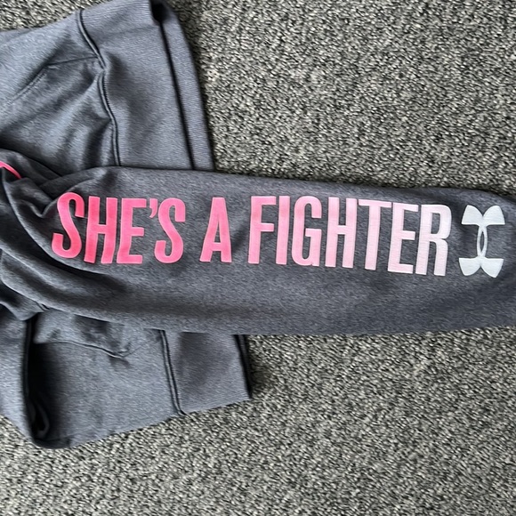 Under Armour Grey (power in pink) Hoody Size Small - Picture 11 of 12